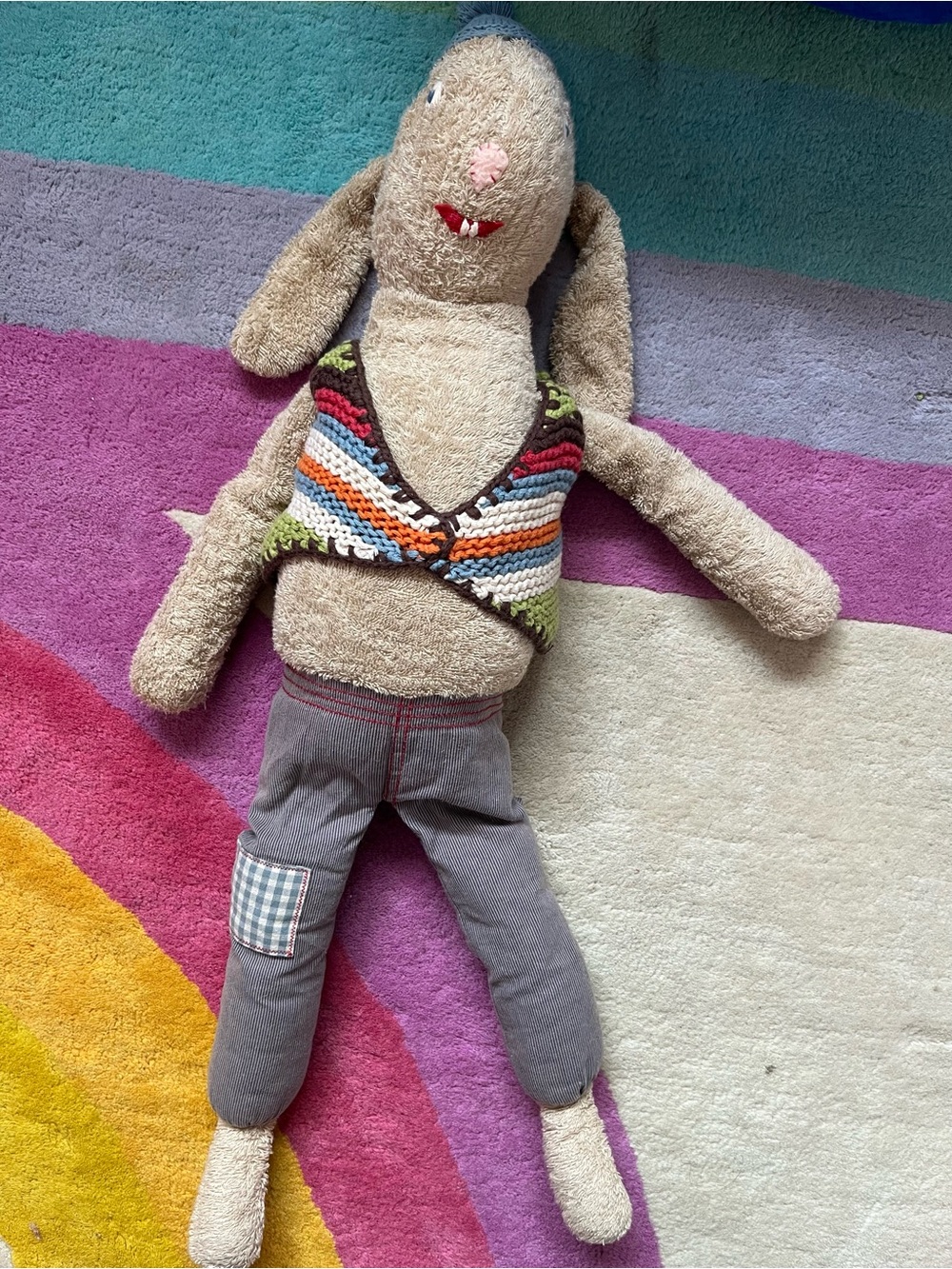 Rare retired 2007 vintage Maileg large stuffed bunny